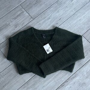 H&M Deep Green V-Neck Sweater